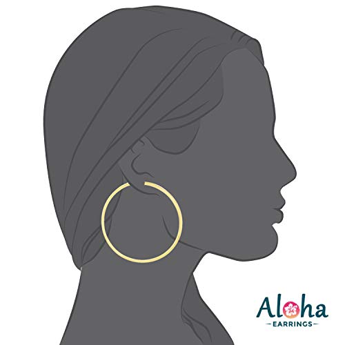 Gold Spring Clip On Hoop Earrings