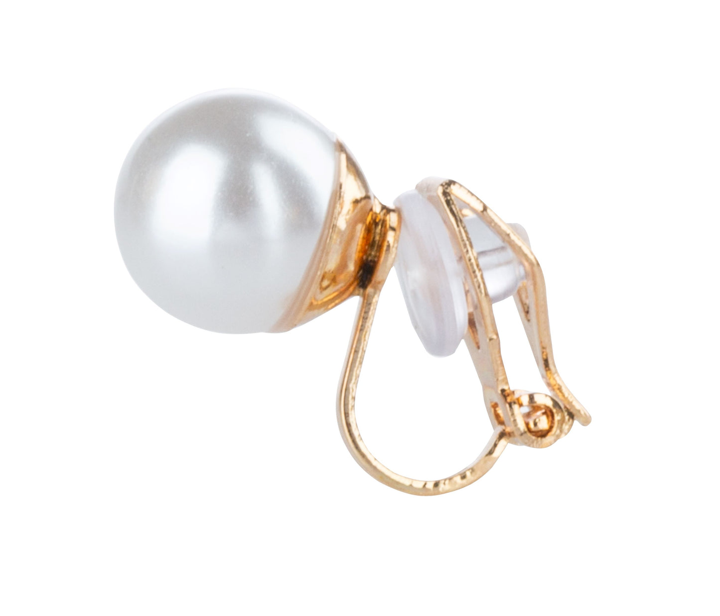 Simulated Freshwater Pearl Clip On Stud Earrings