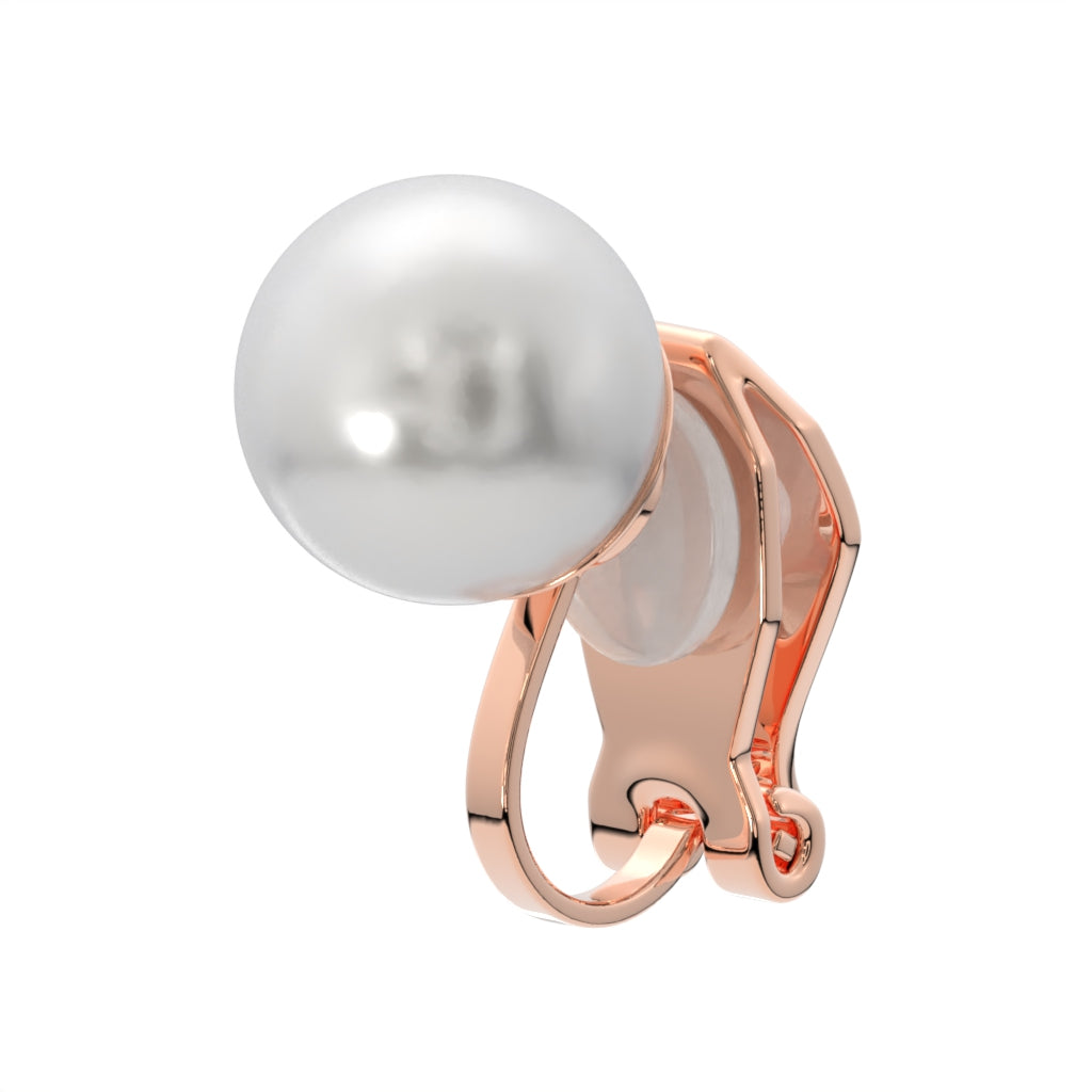 Simulated Freshwater Pearl Clip On Stud Earrings