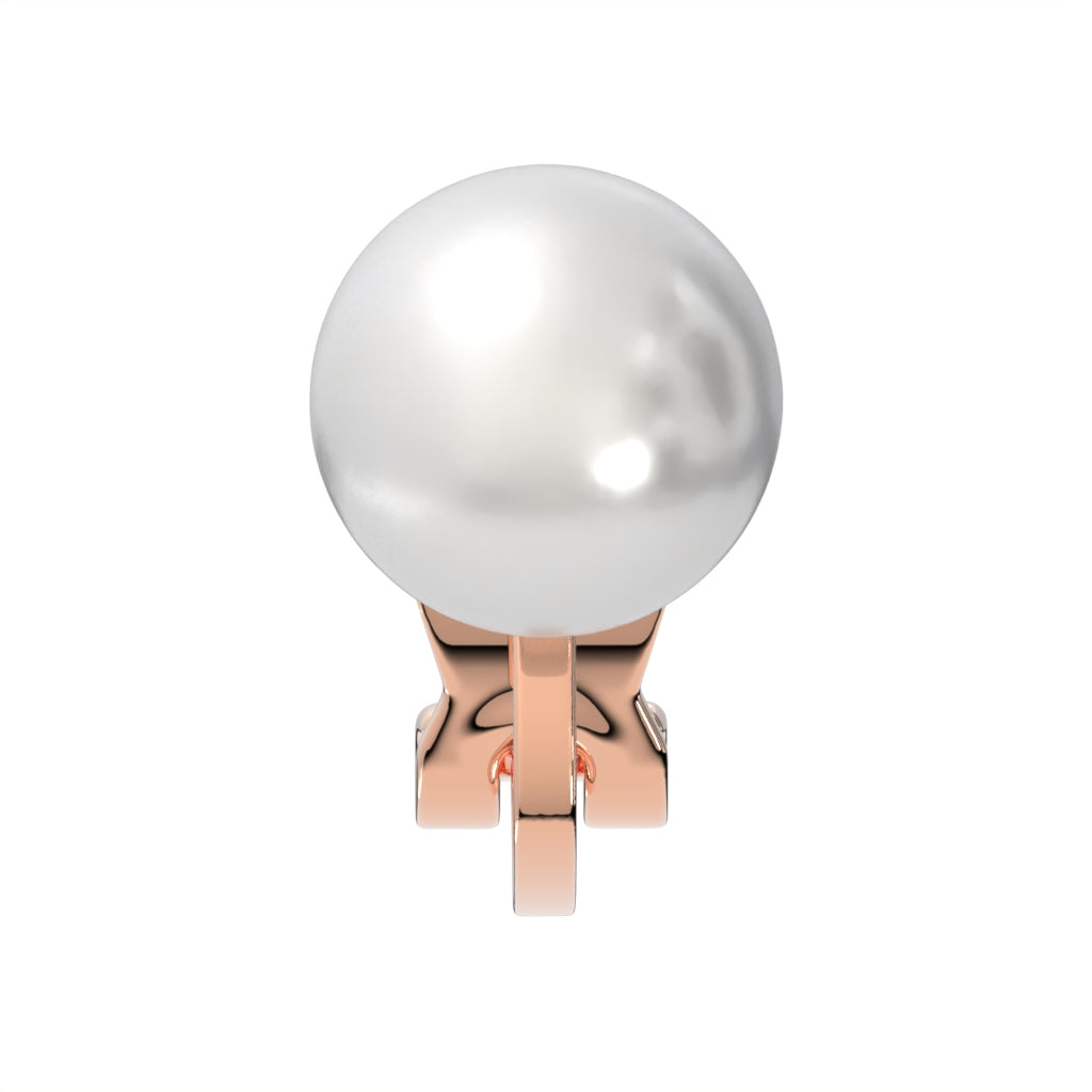 Simulated Freshwater Pearl Clip On Stud Earrings