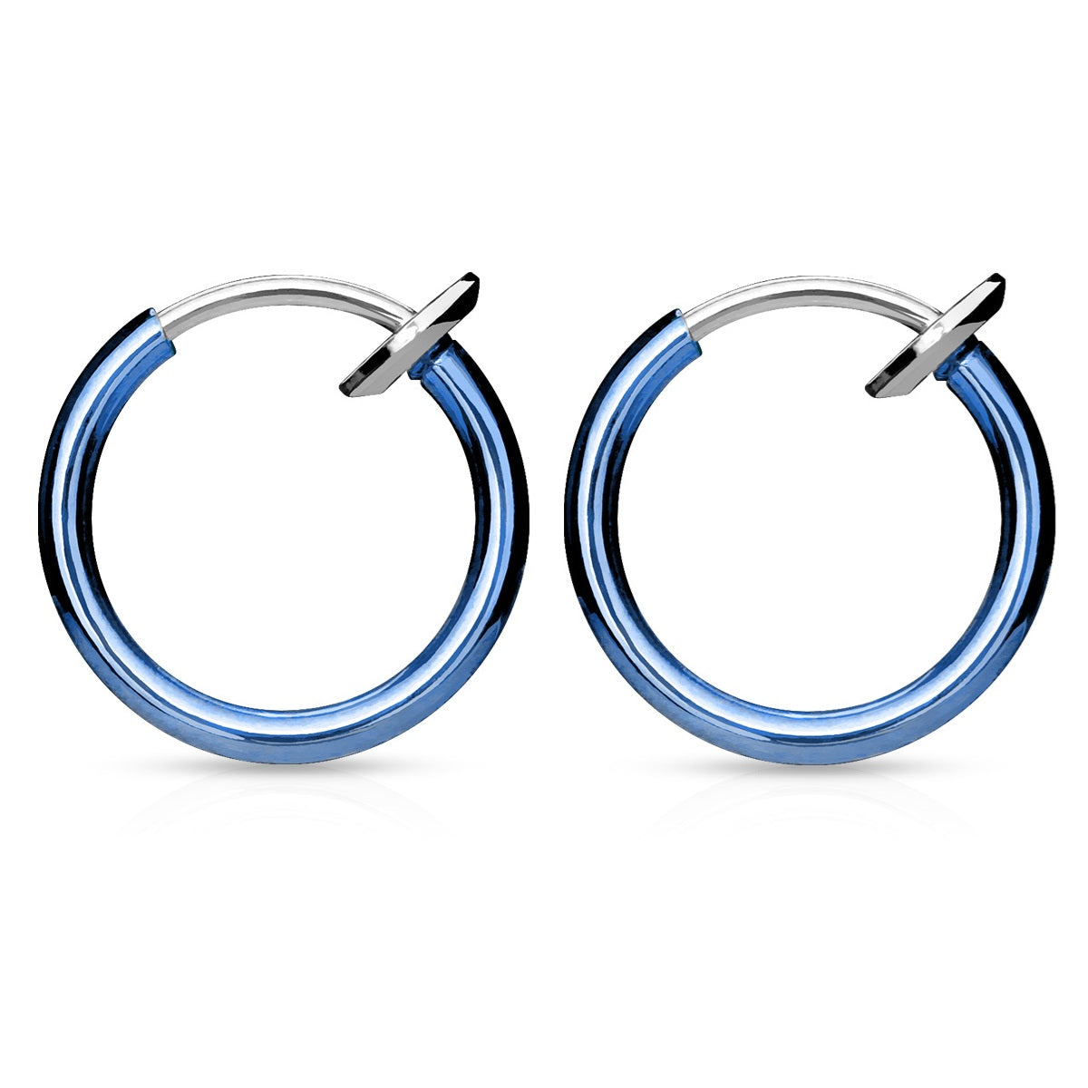 Mini Clip On Spring Hoop Earrings for Non-Pierced Ears