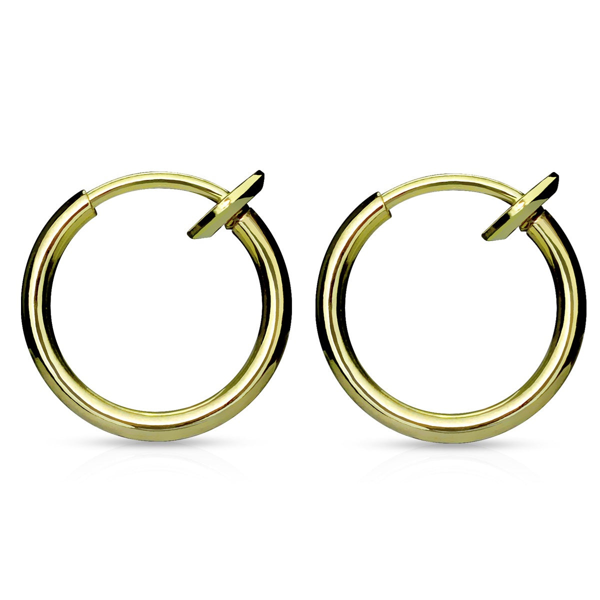 Mini Clip On Spring Hoop Earrings for Non-Pierced Ears