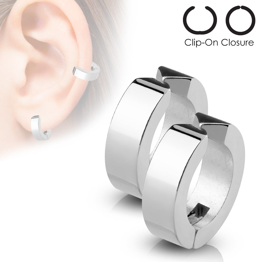 Cuff Clip On Non-Piercing Huggie Hoop Earrings